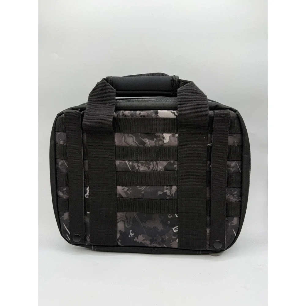 RangeMaxx Tactical Pistol Case Range Bag Black Grey Digital Camo MOLLE Padded